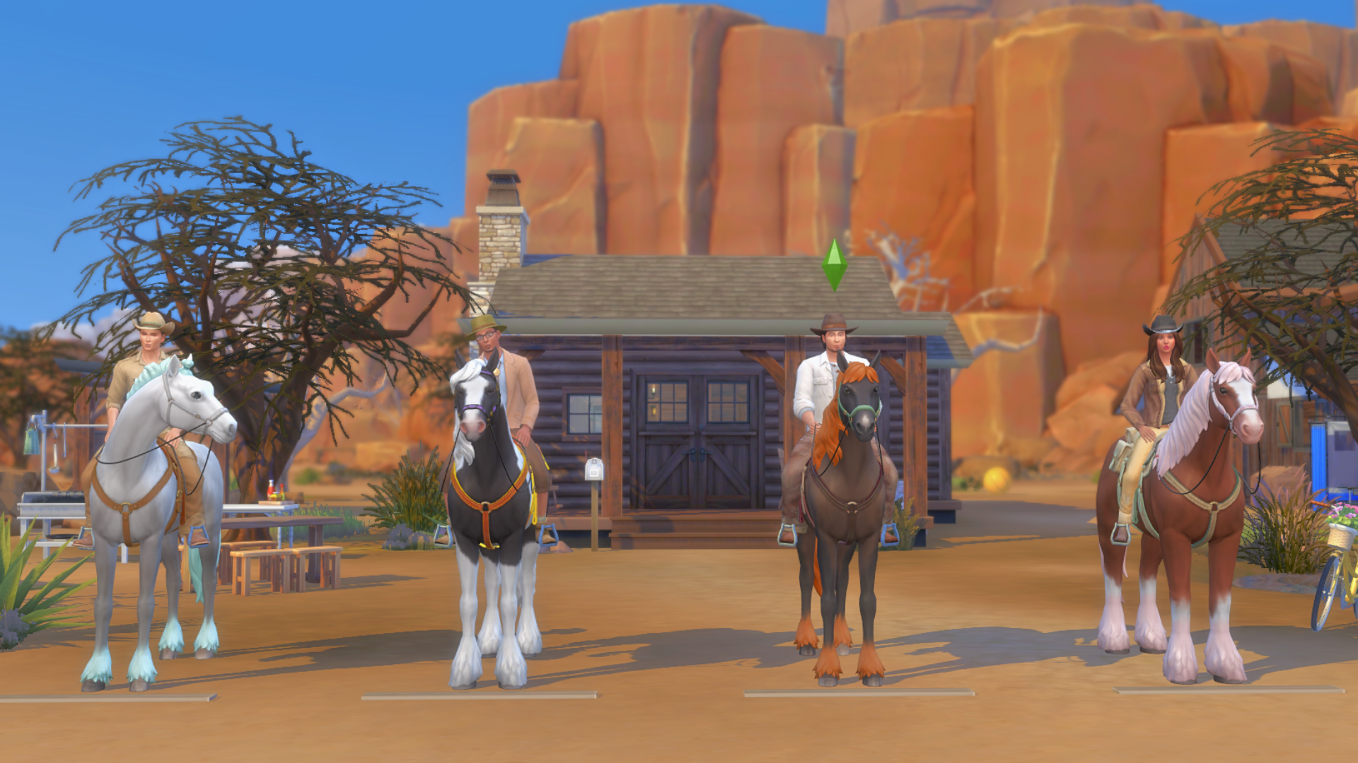 Country Wooden Plank for Keeping Horses Waiting