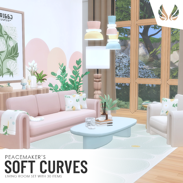 Soft Curves Living Room Set